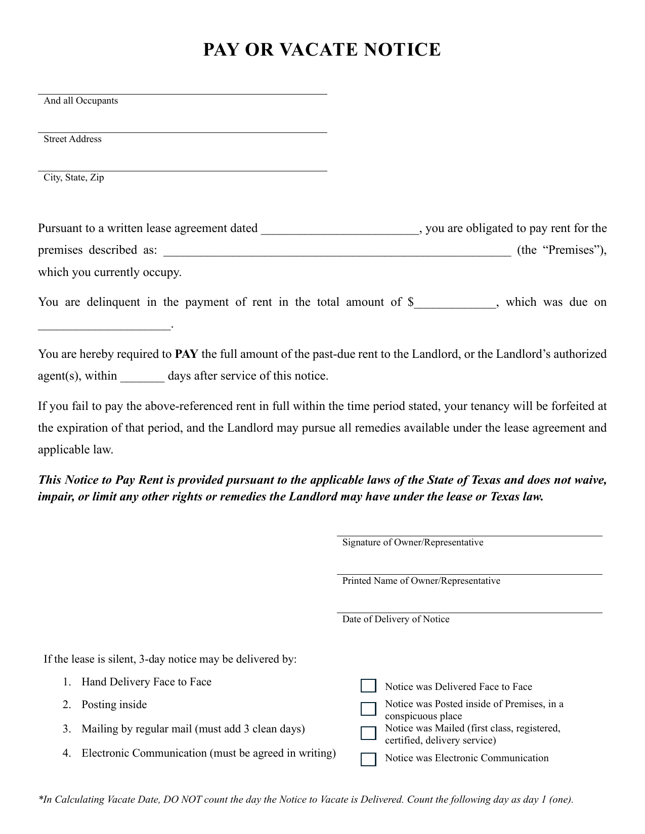 Eviction Notice preview