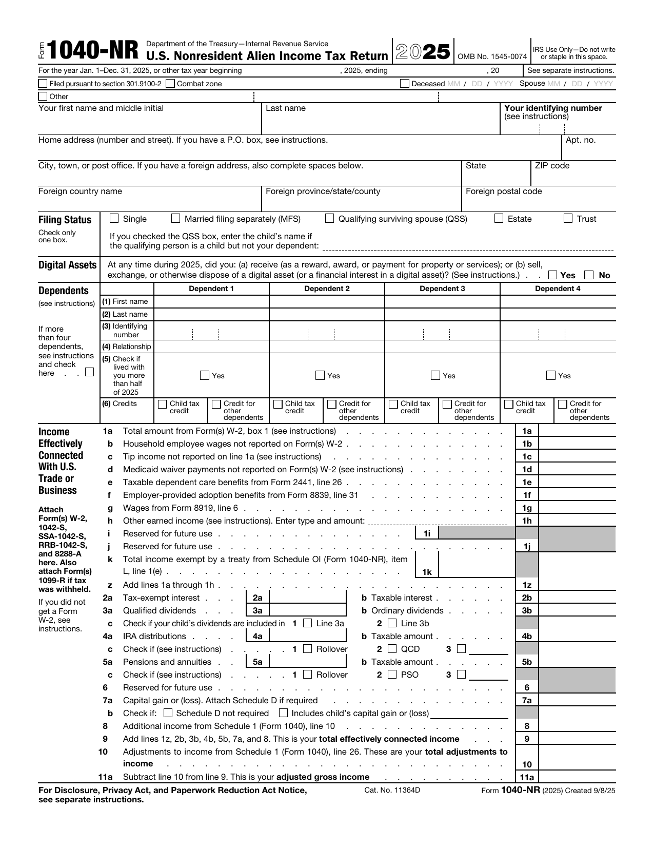 Form 1040-NR