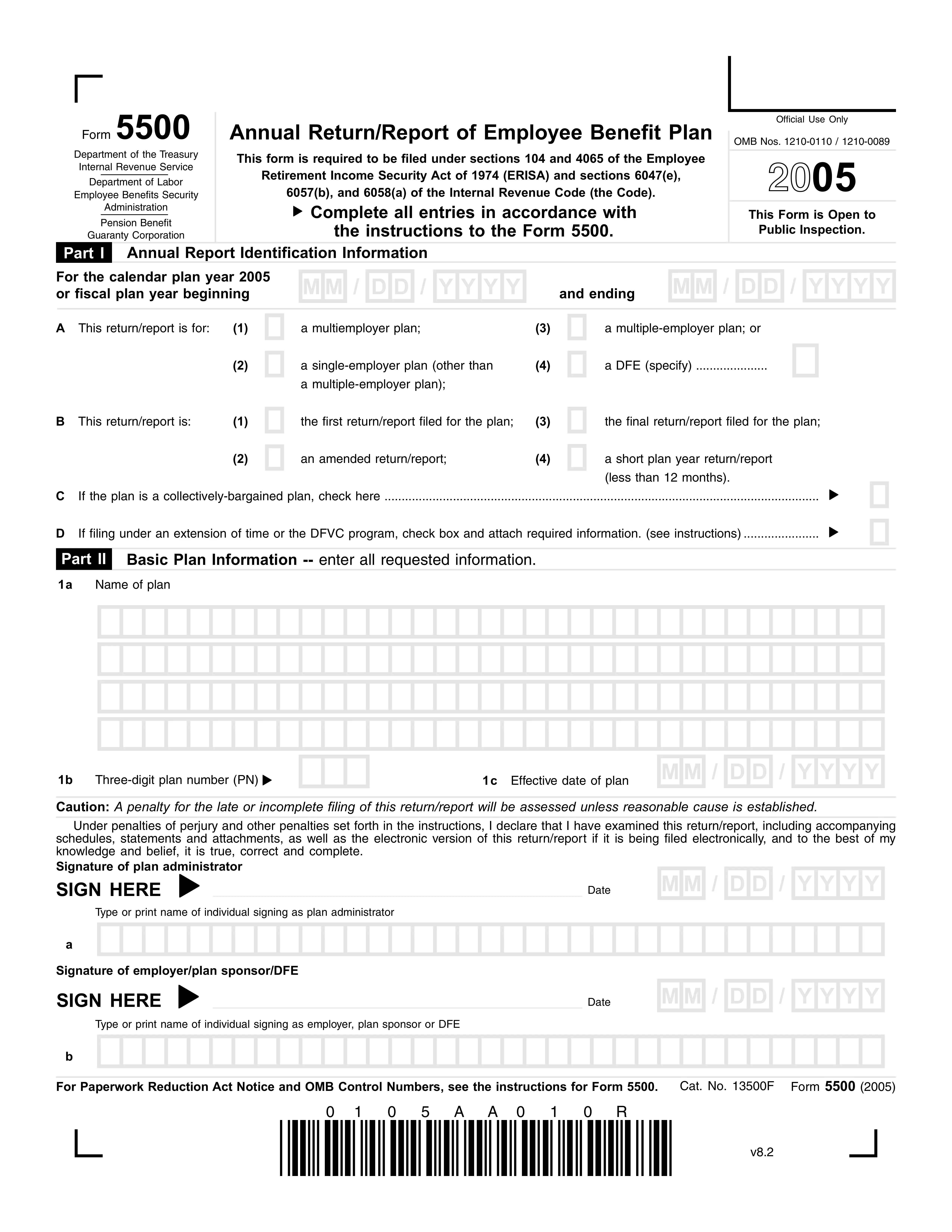 Form 5500 preview