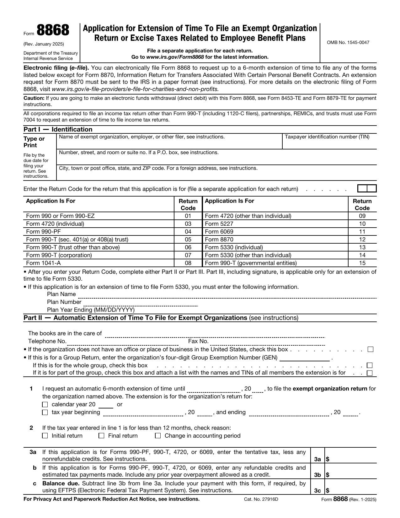 Form 8868 preview