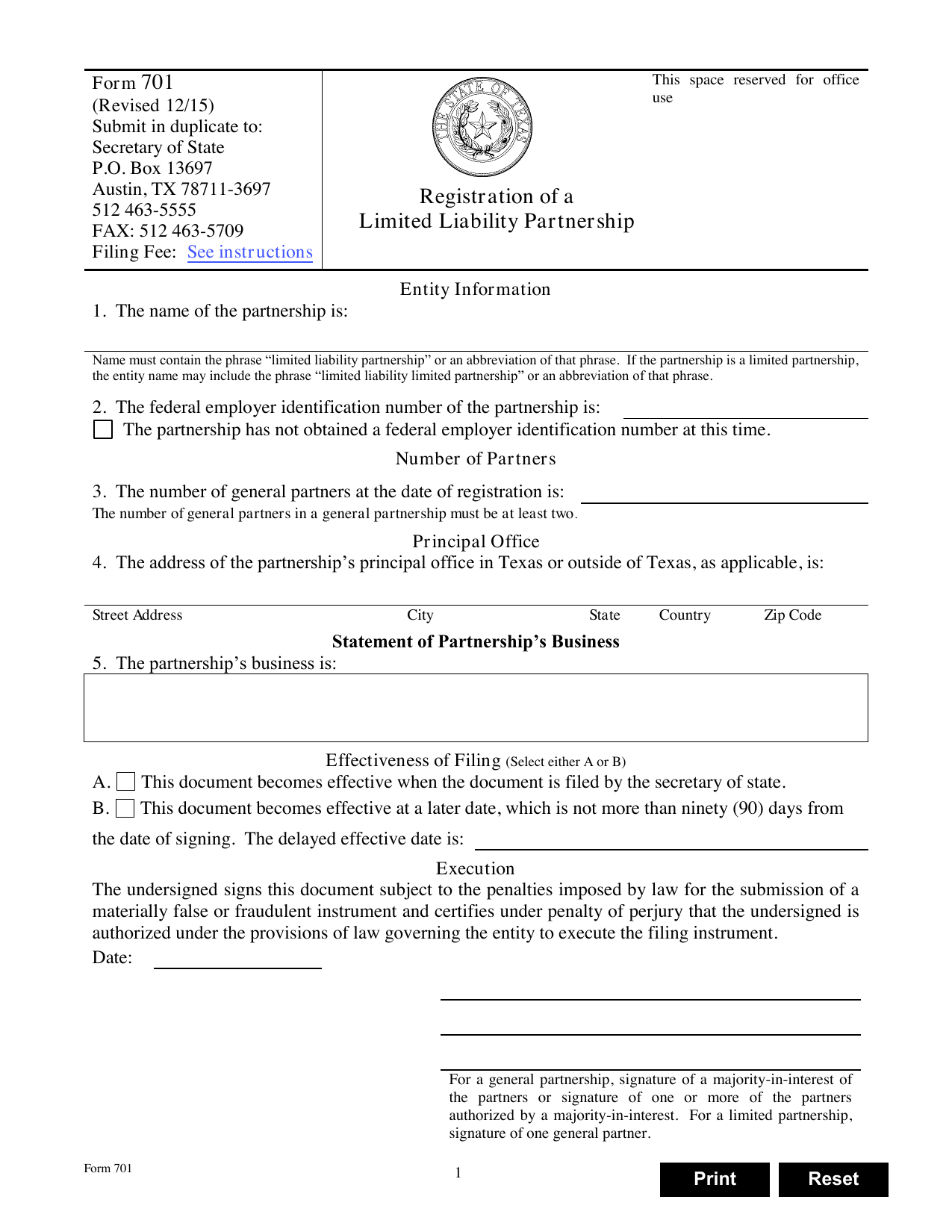 Partnership Registration