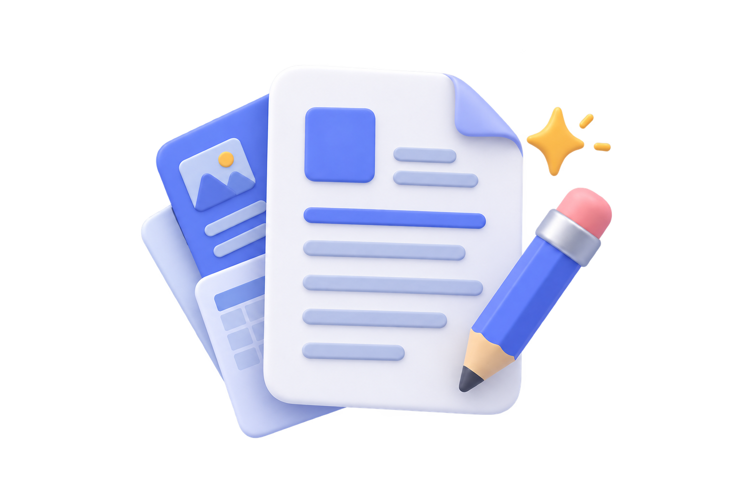 Document template editing illustration